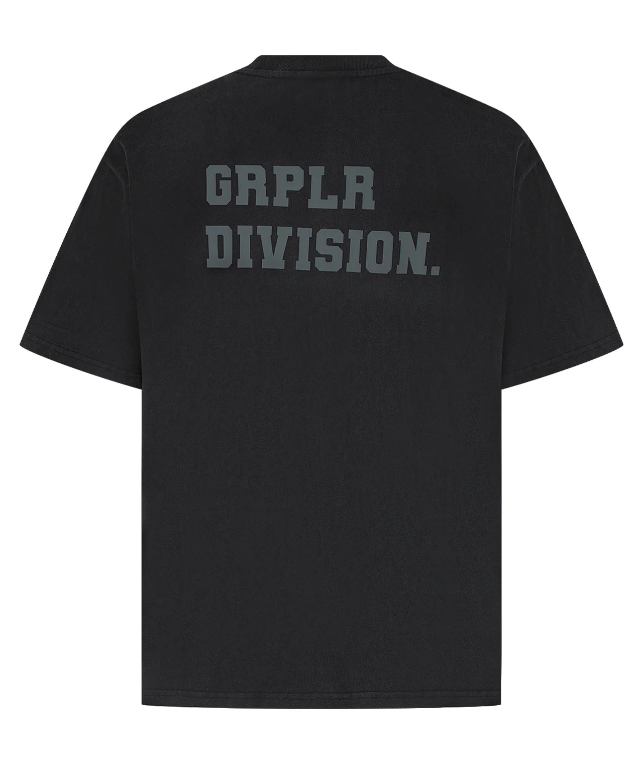 GRPLR Division Oversized Stone Washed T-Shirt - Black - Image 3