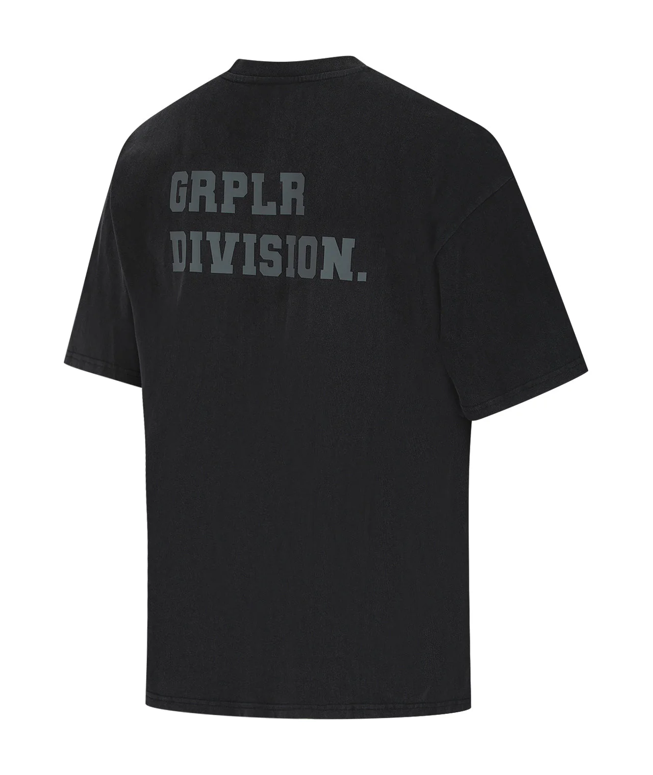 GRPLR Division Oversized Stone Washed T-Shirt - Black - Image 5
