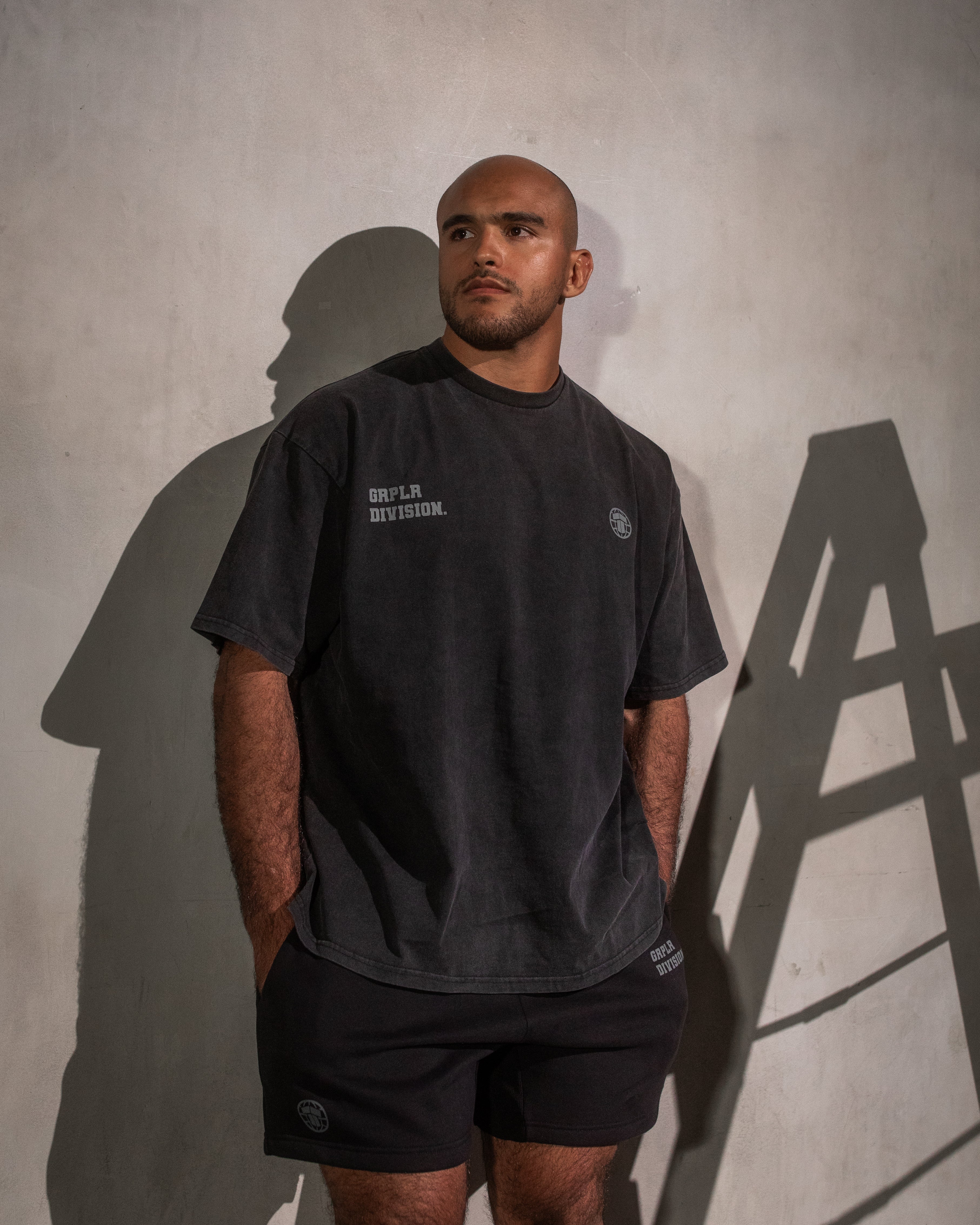 GRPLR Division Oversized Stone Washed T-Shirt - Black - Image 8