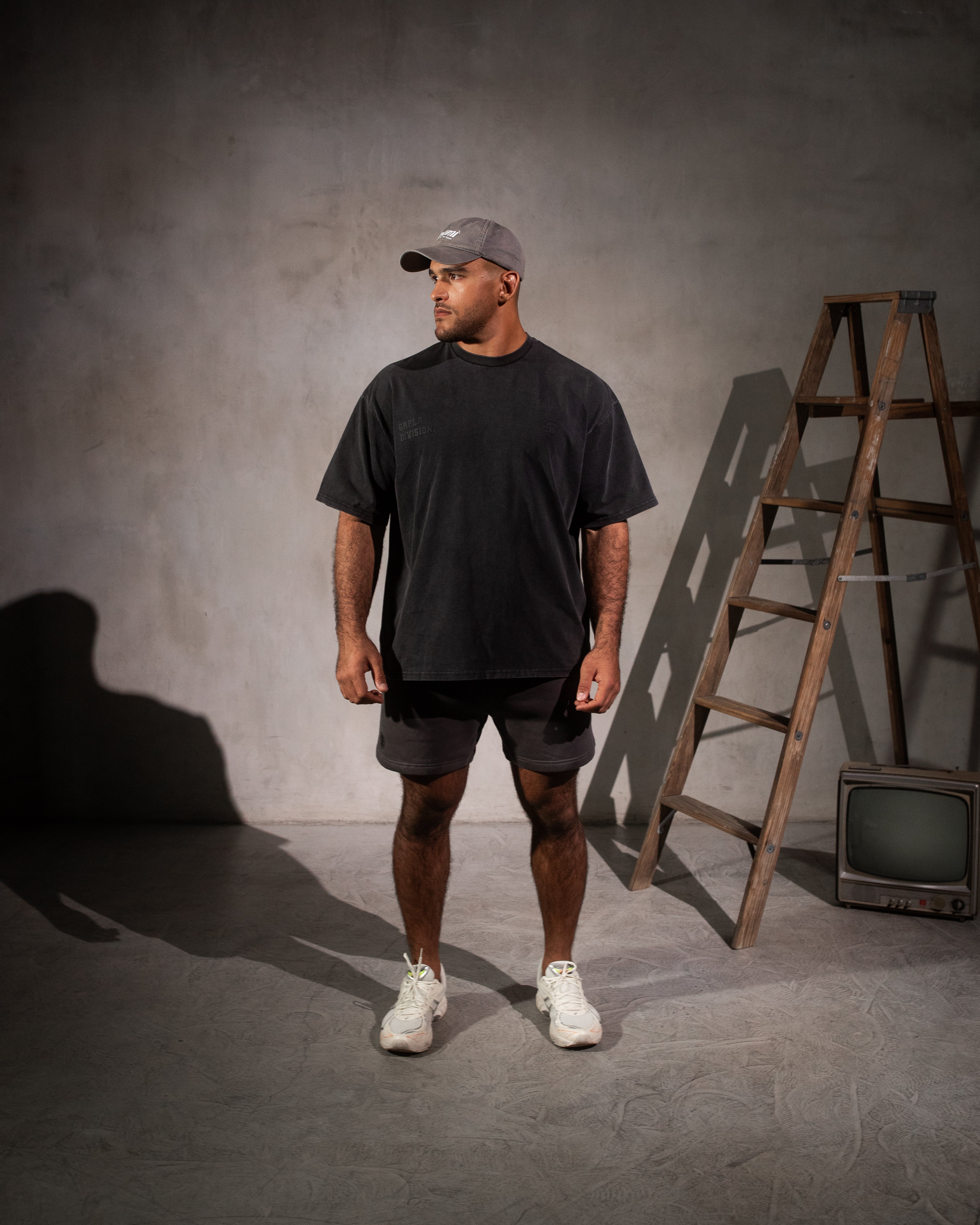 GRPLR Division Oversized Stone Washed T-Shirt - Grey - Image 9