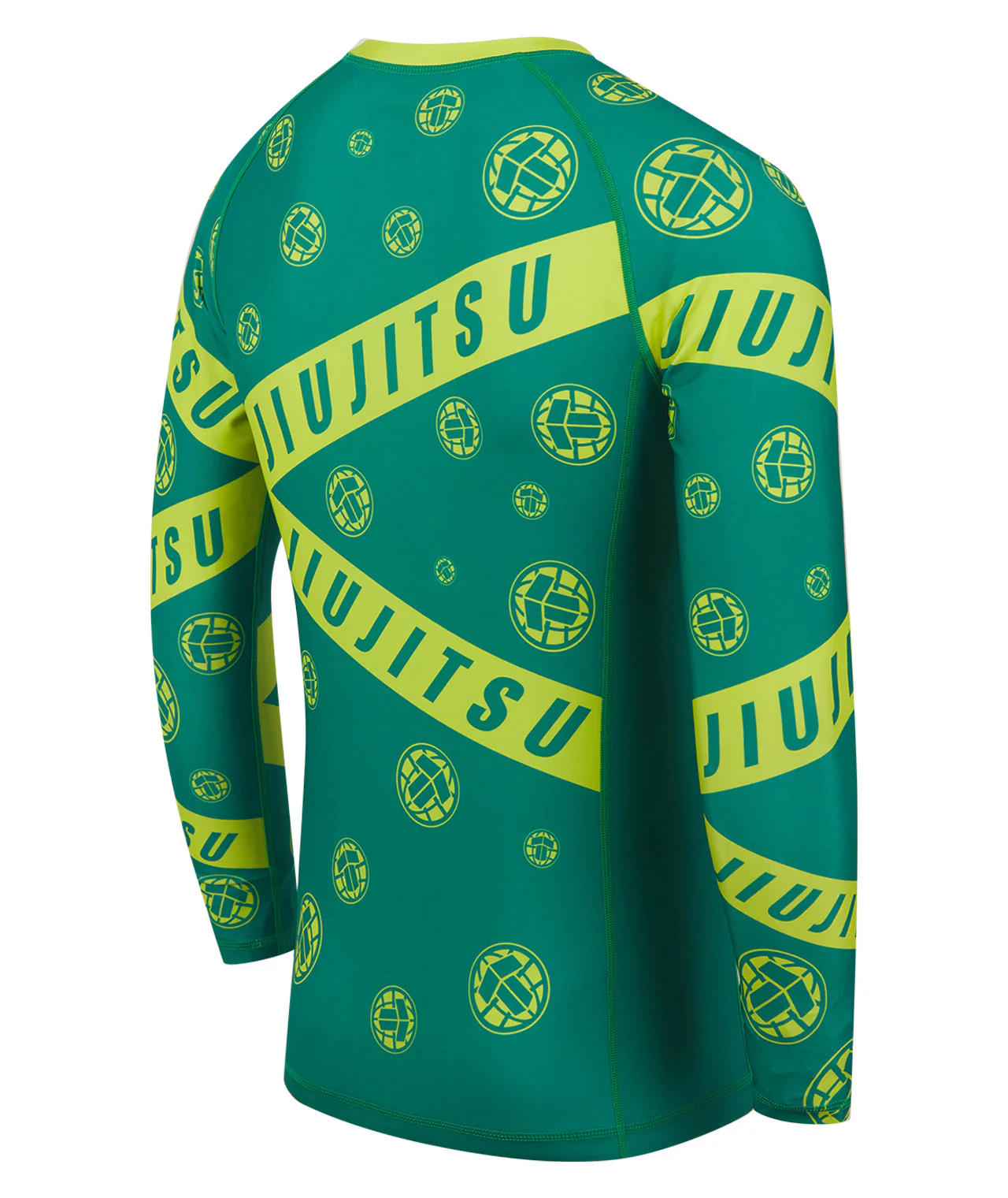 Mens Helena Taped Rash Guard - Green & Yellow - Image 4