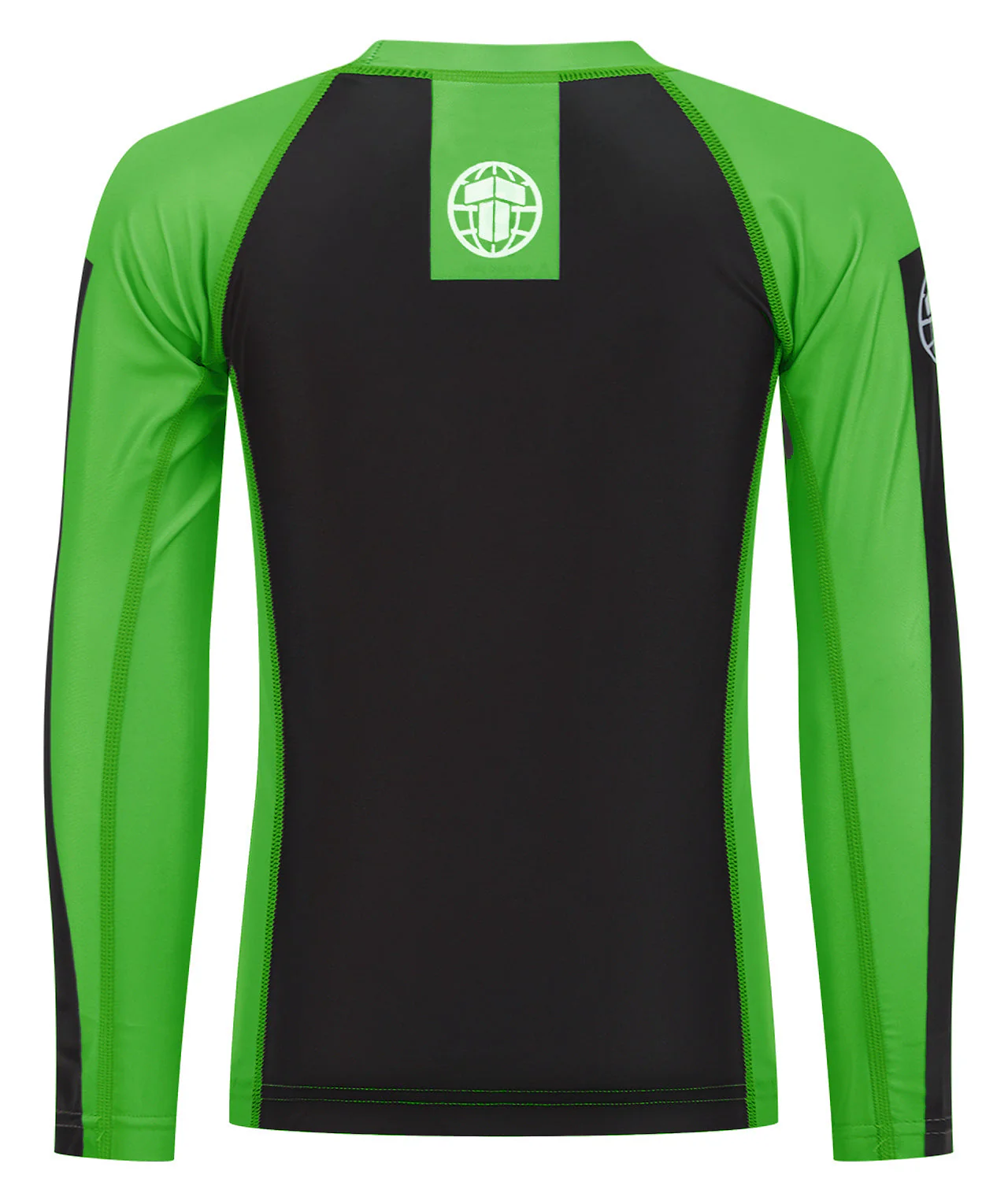 IBJJF Ranked Long Sleeve Rash Guard - Green - Image 3