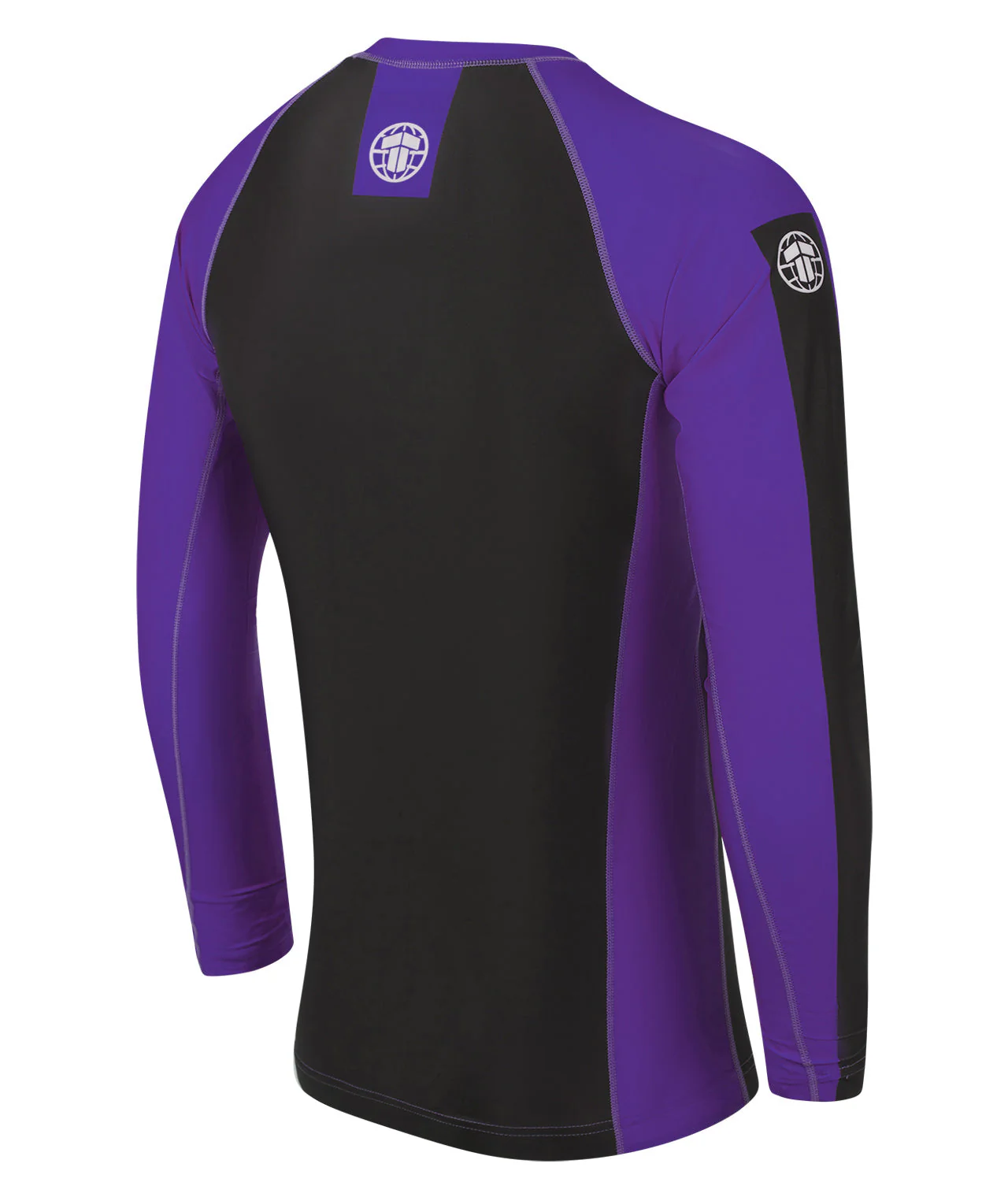 IBJJF Ranked Long Sleeve Rash Guard - Purple - Image 4