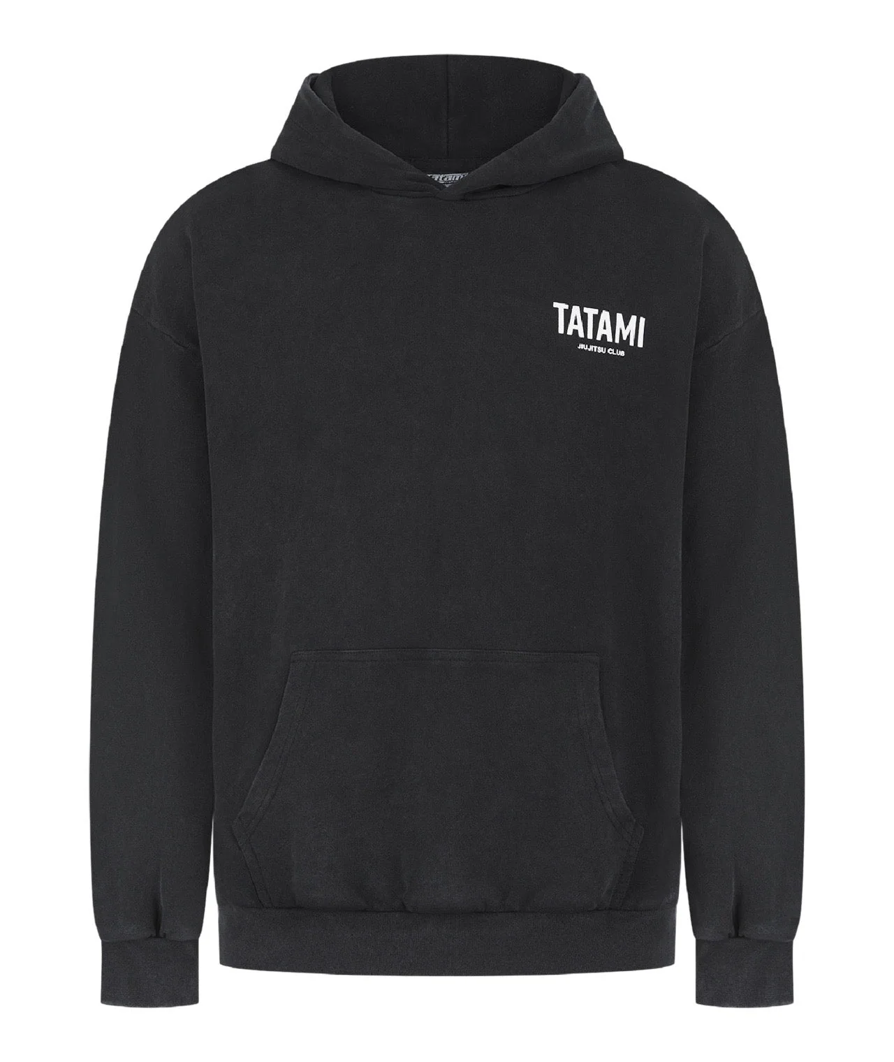 JJ Club Oversized Stonewashed Cotton Hoodie - Grey