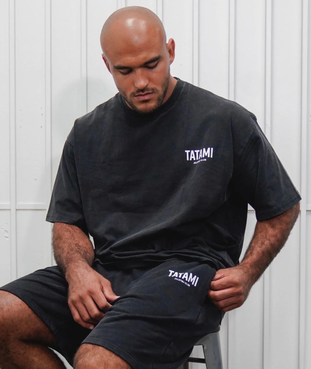 JJ Club Oversized Stonewashed Cotton T-Shirt - Grey - Image 2