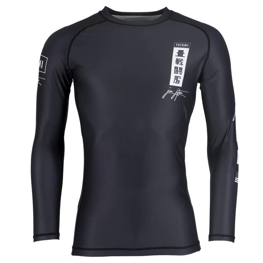 Kanagawa Long Sleeve Rash Guard - Black