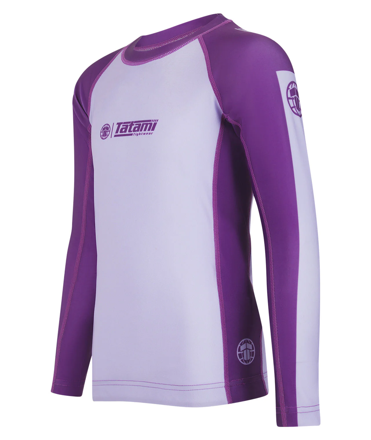 Kids Contrast Long Sleeve Rash Guard - Berry - Image 2