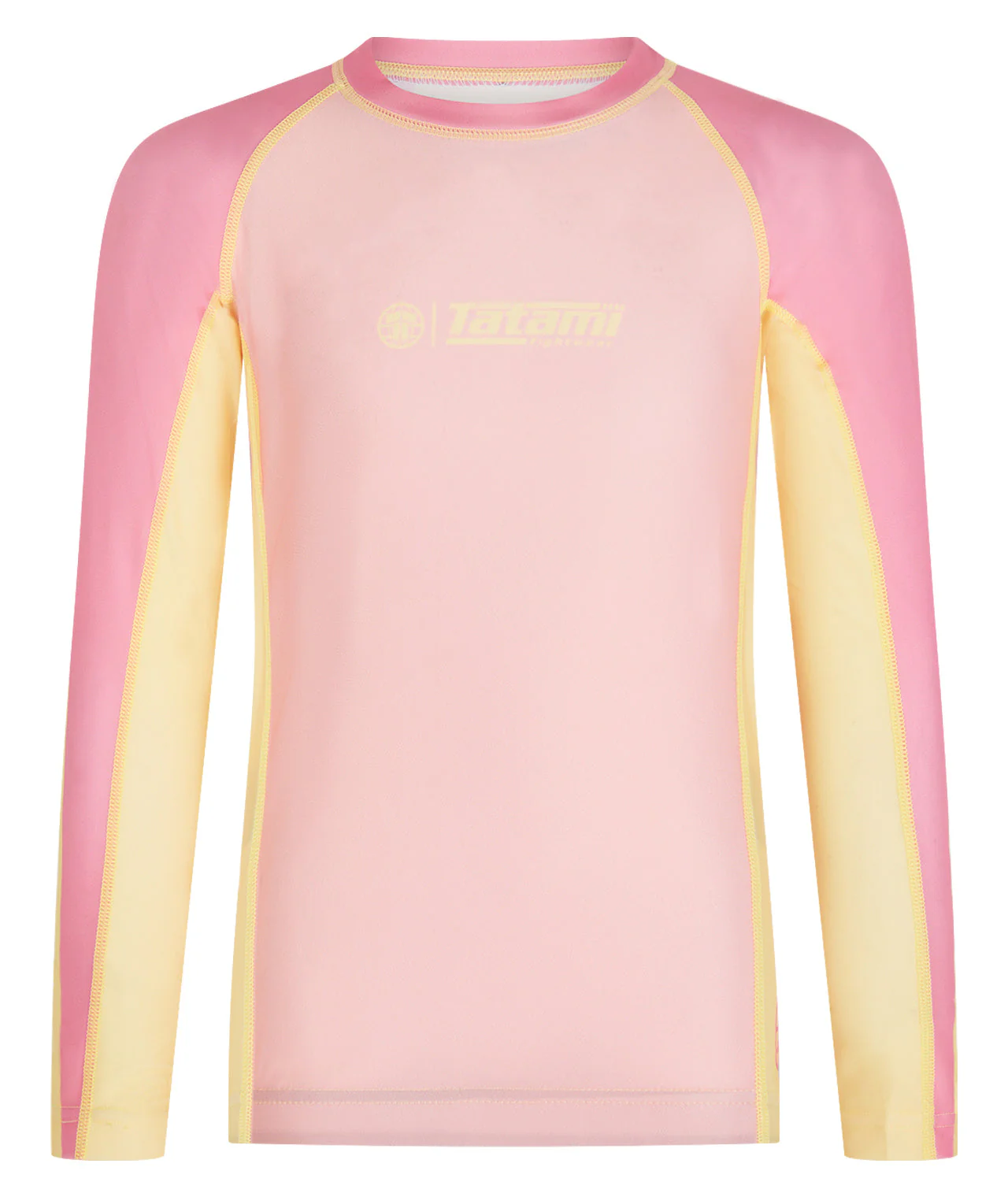 Kids Contrast Long Sleeve Rash Guard - Candy
