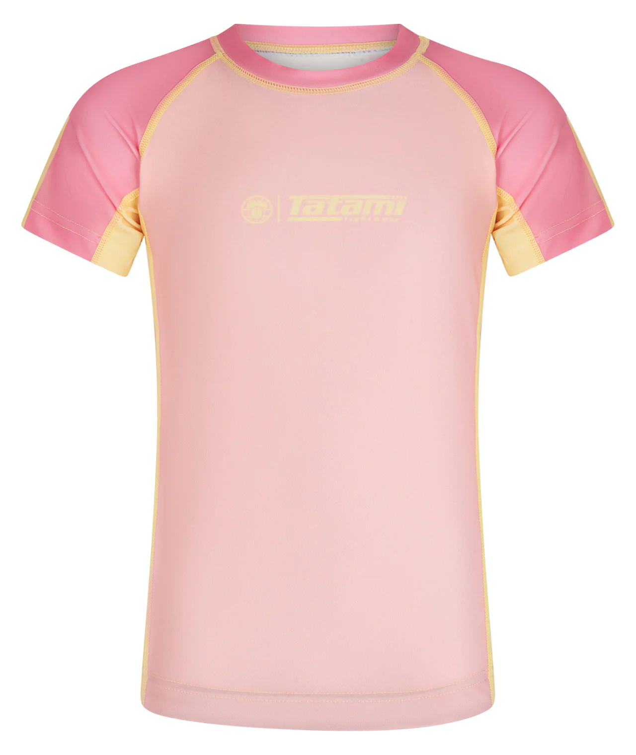 Kids Contrast Short Sleeve Rash Guard - Candy