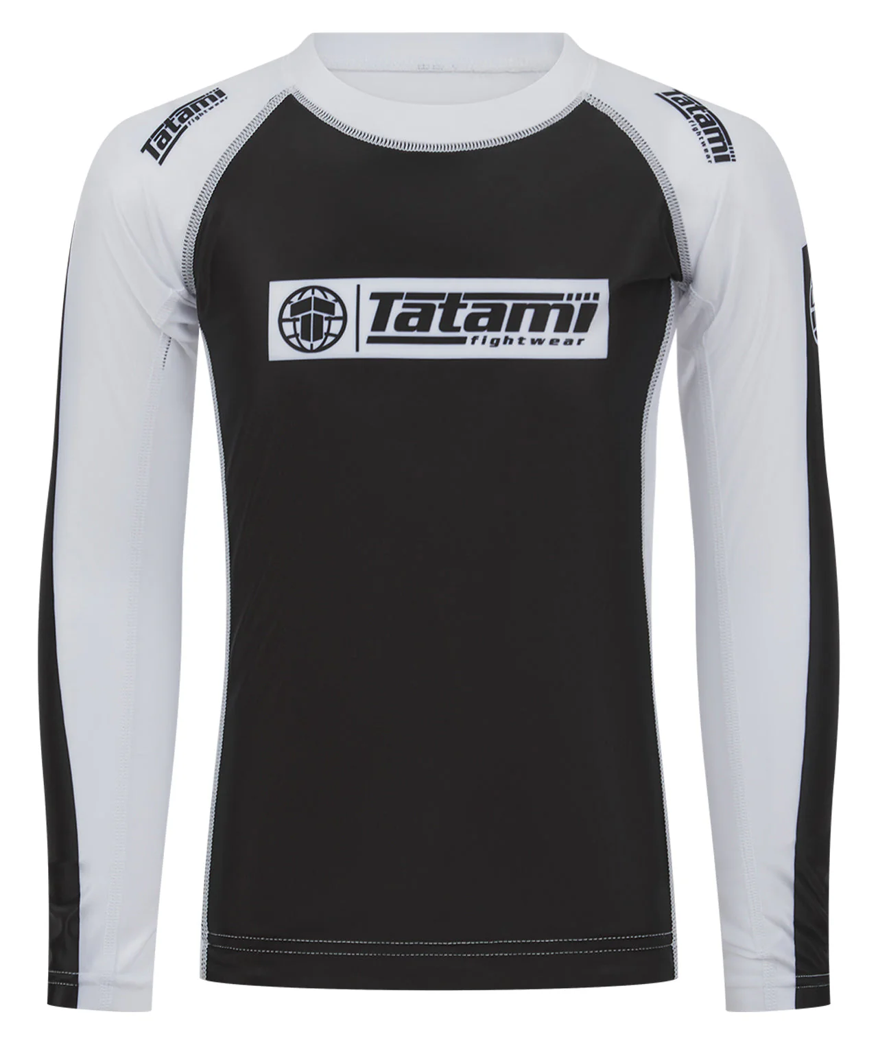 Kids IBJJF Ranked Long Sleeve Rash Guard - White