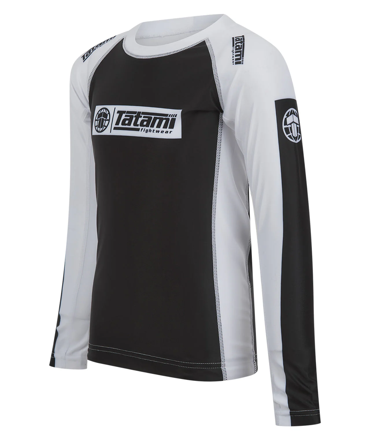 Kids IBJJF Ranked Long Sleeve Rash Guard - White - Image 2