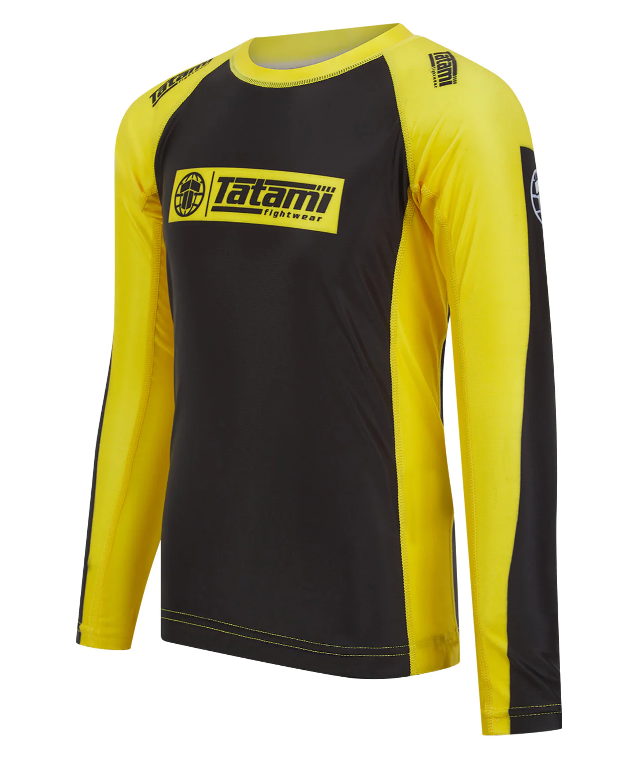Kids IBJJF Ranked Long Sleeve Rash Guard - Yellow - Image 2