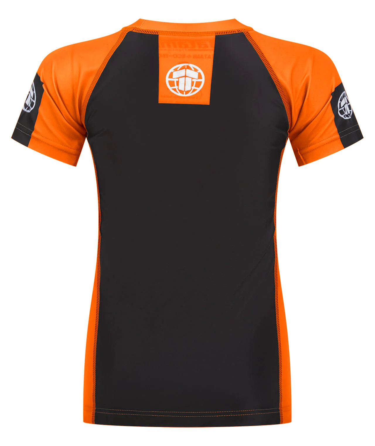 Kids IBJJF Ranked Short Sleeve Rash Guard - Orange - Image 3