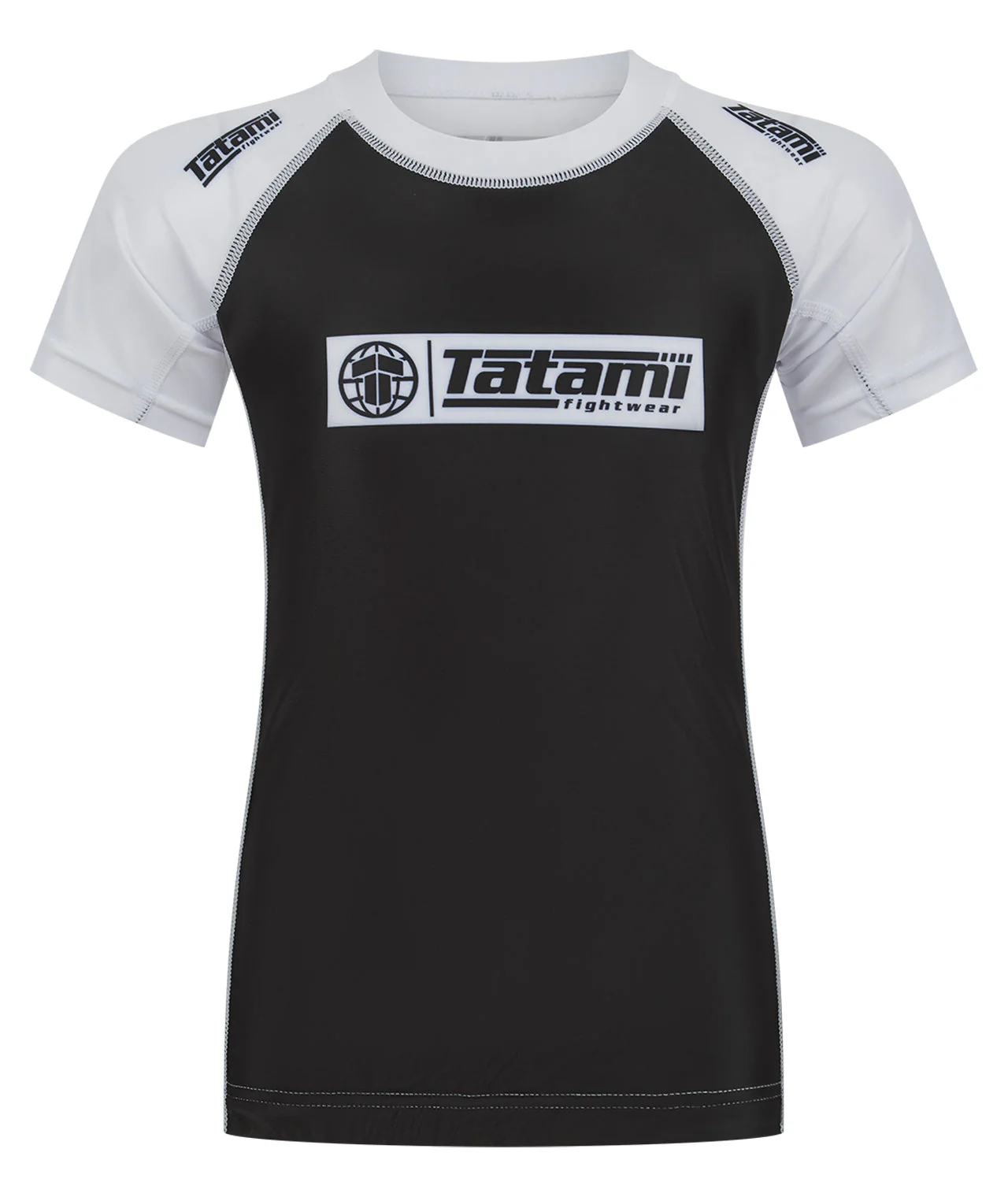 Kids IBJJF Ranked Short Sleeve Rash Guard - White