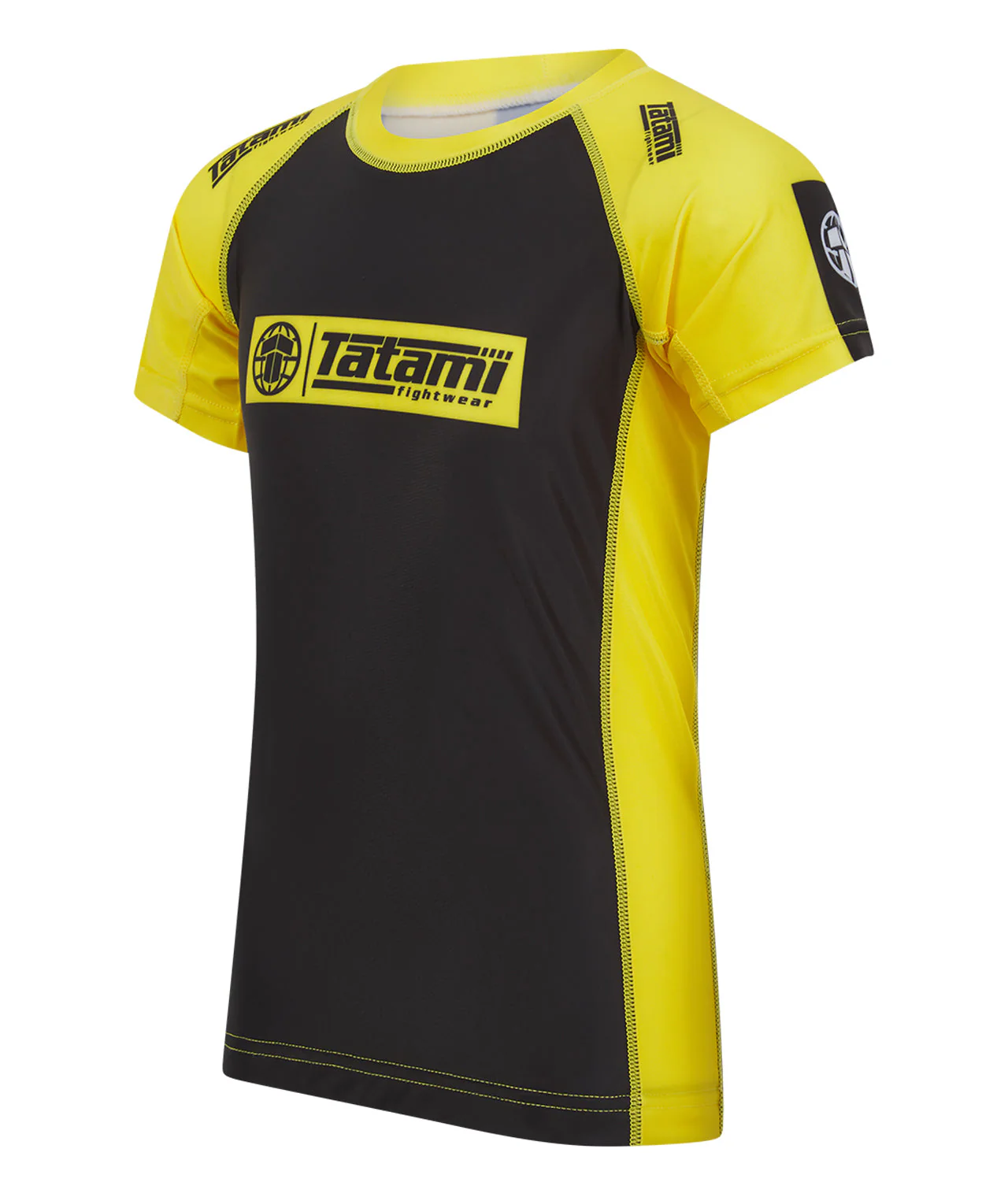 Kids IBJJF Ranked Short Sleeve Rash Guard - Yellow - Image 2