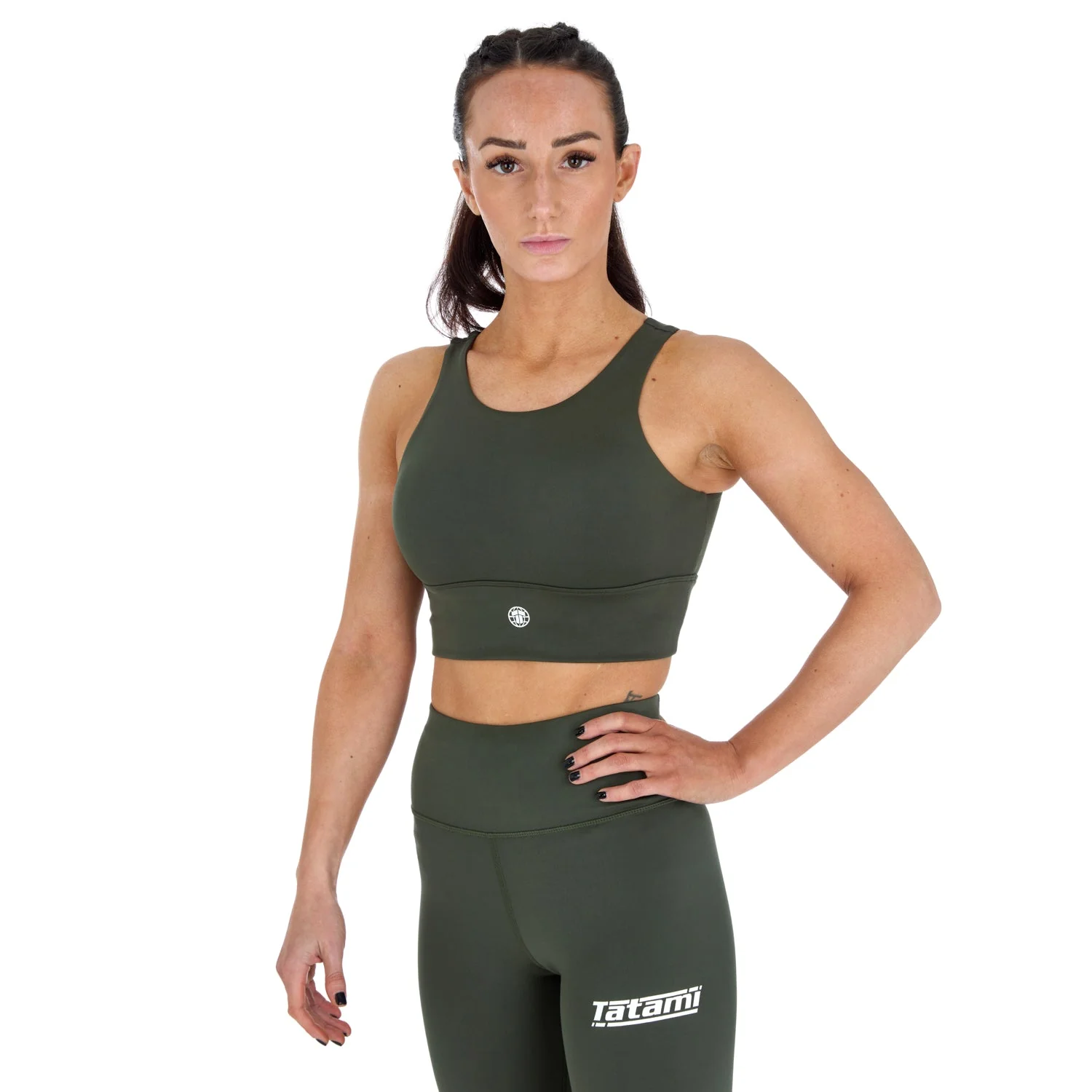 Ladies Agile Sports Bra - Khaki - Image 6