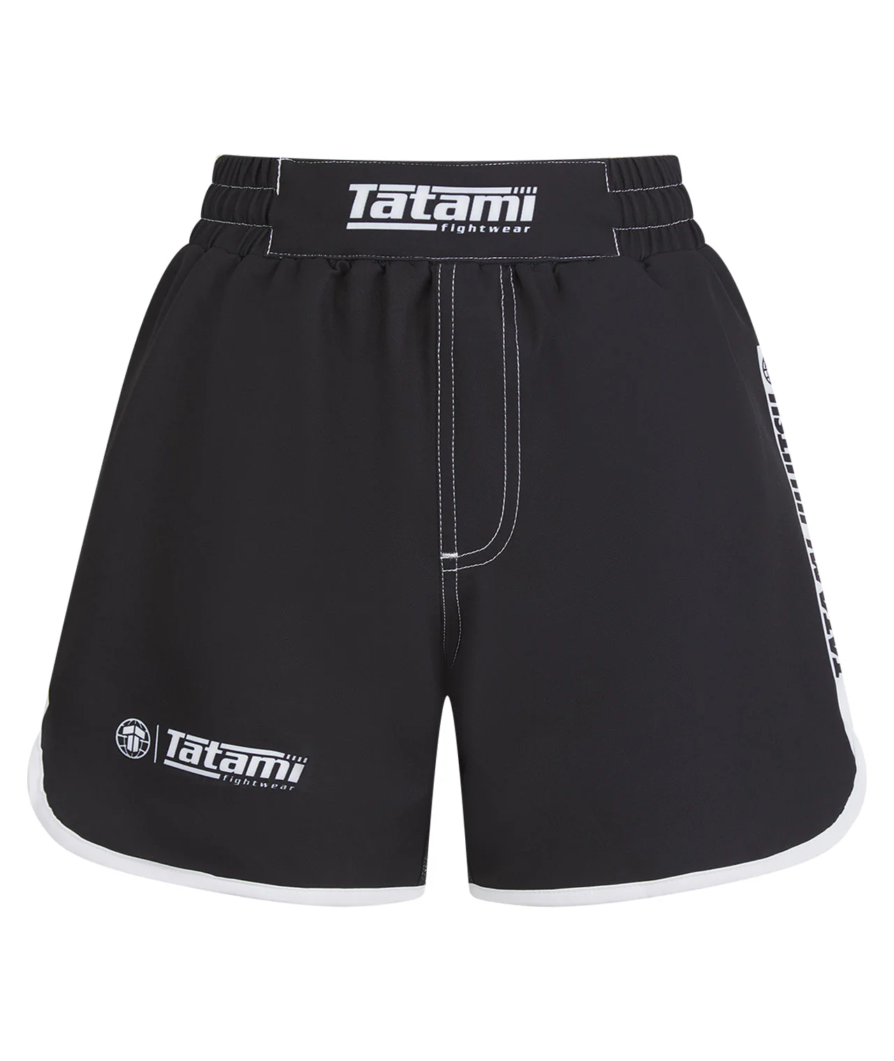 Ladies Contrast High Cut Shorts - Black & White
