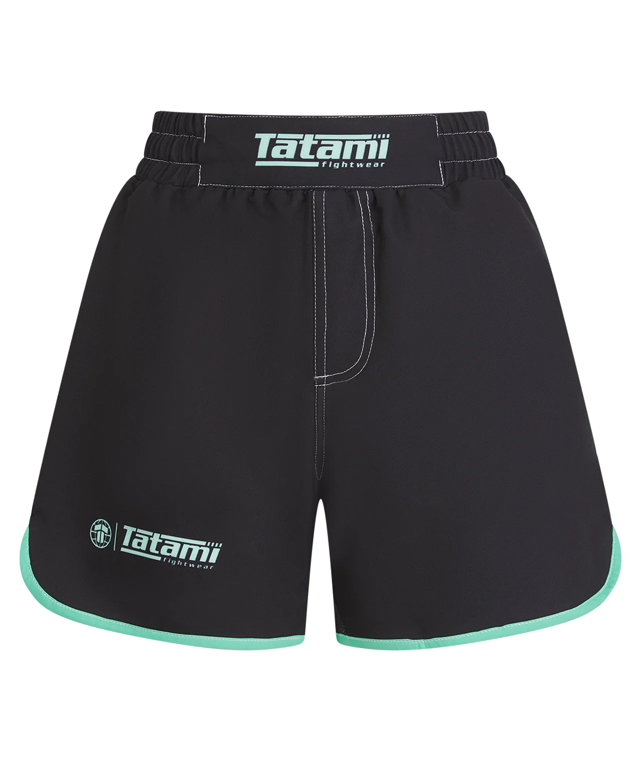 Ladies Contrast High Cut Shorts - Mint & Black