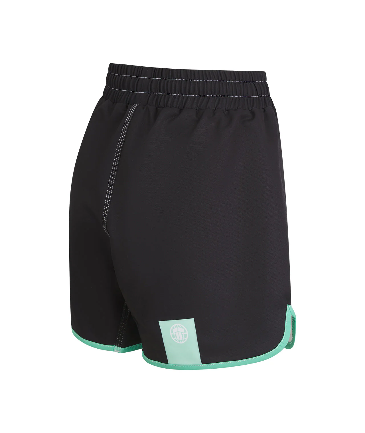 Ladies Contrast High Cut Shorts - Mint & Black - Image 5