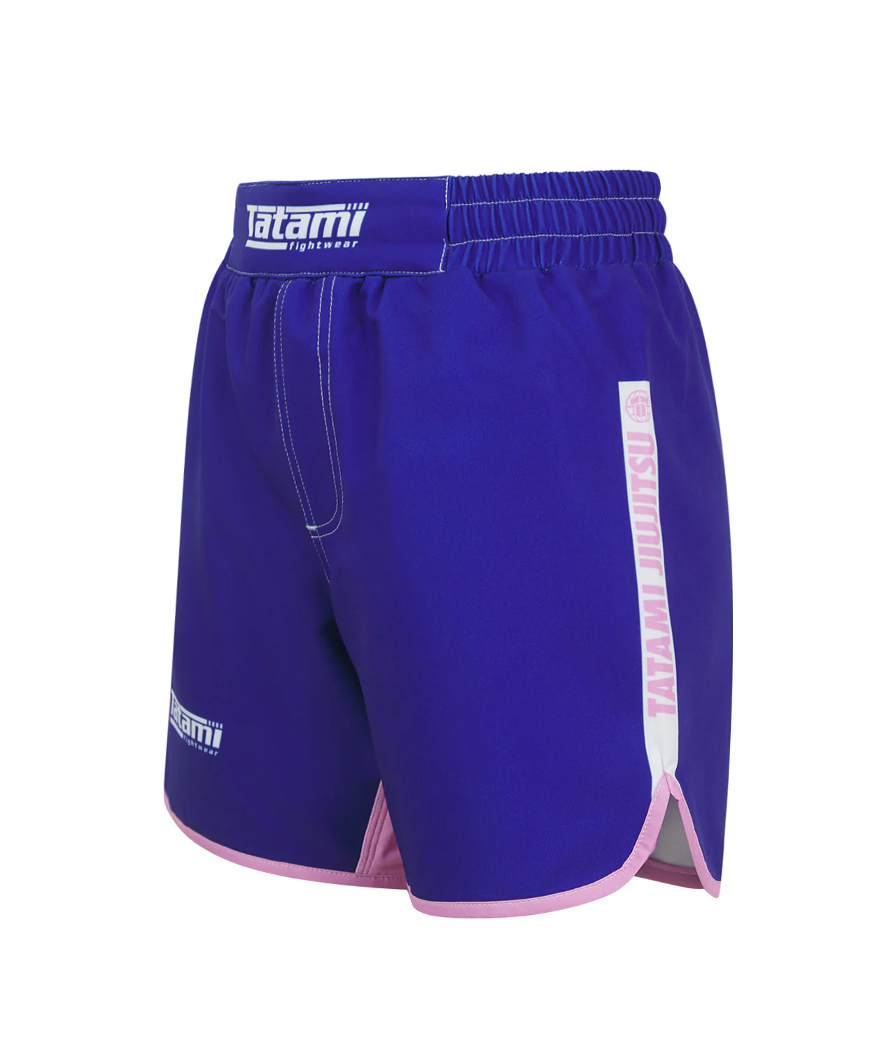 Ladies Contrast High Cut Shorts - Navy & Pink - Image 3