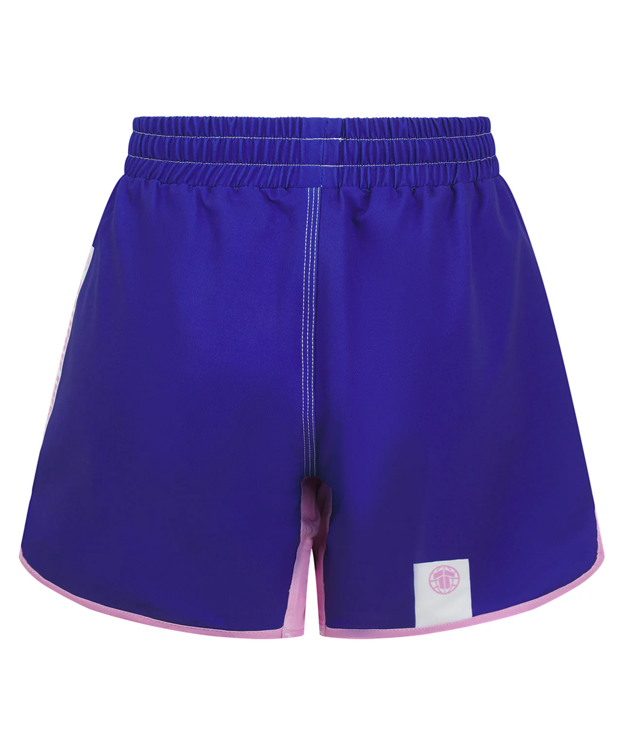 Ladies Contrast High Cut Shorts - Navy & Pink - Image 4