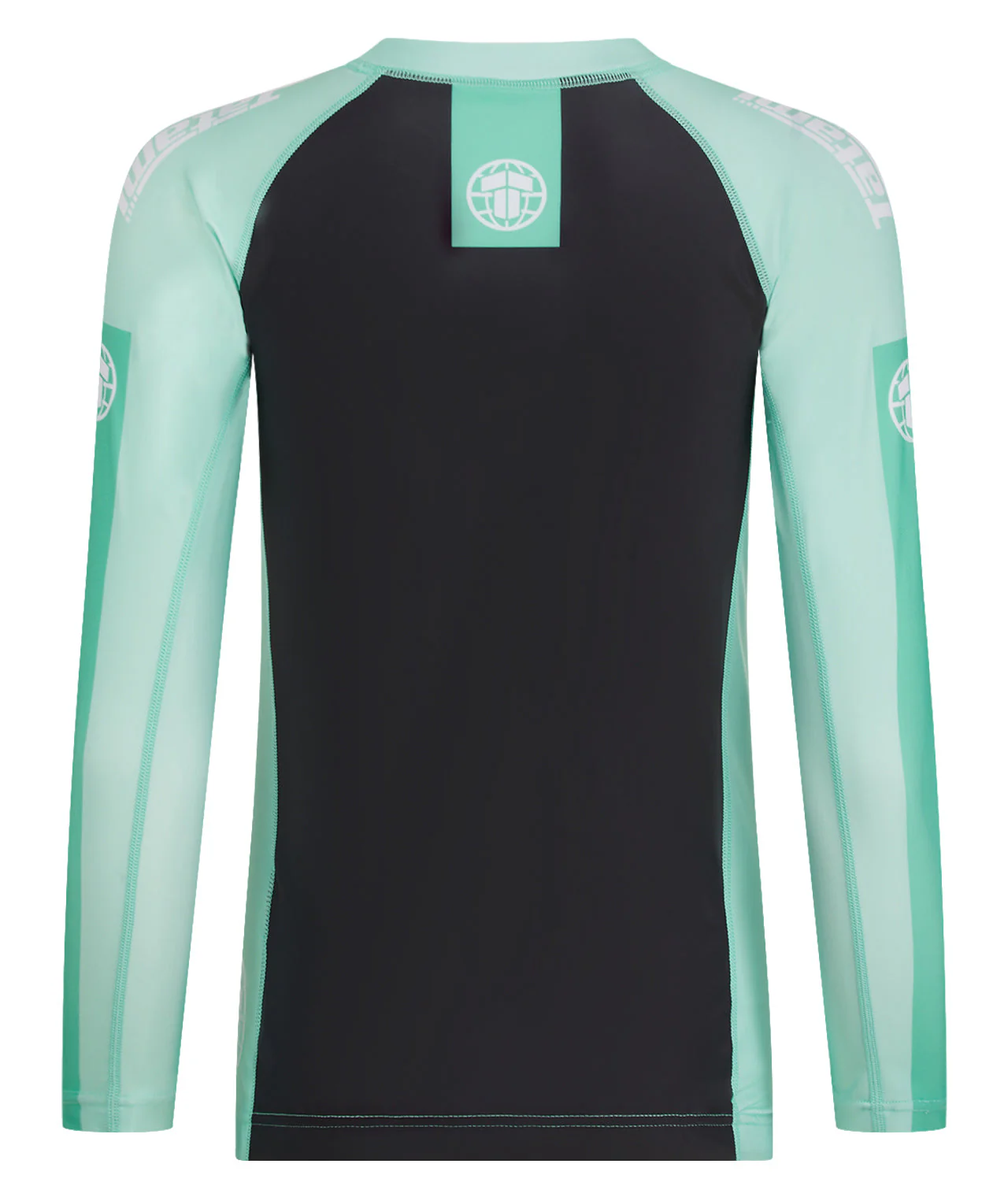 Ladies Contrast Long Sleeve Rash Guard - Mint & Black - Image 4