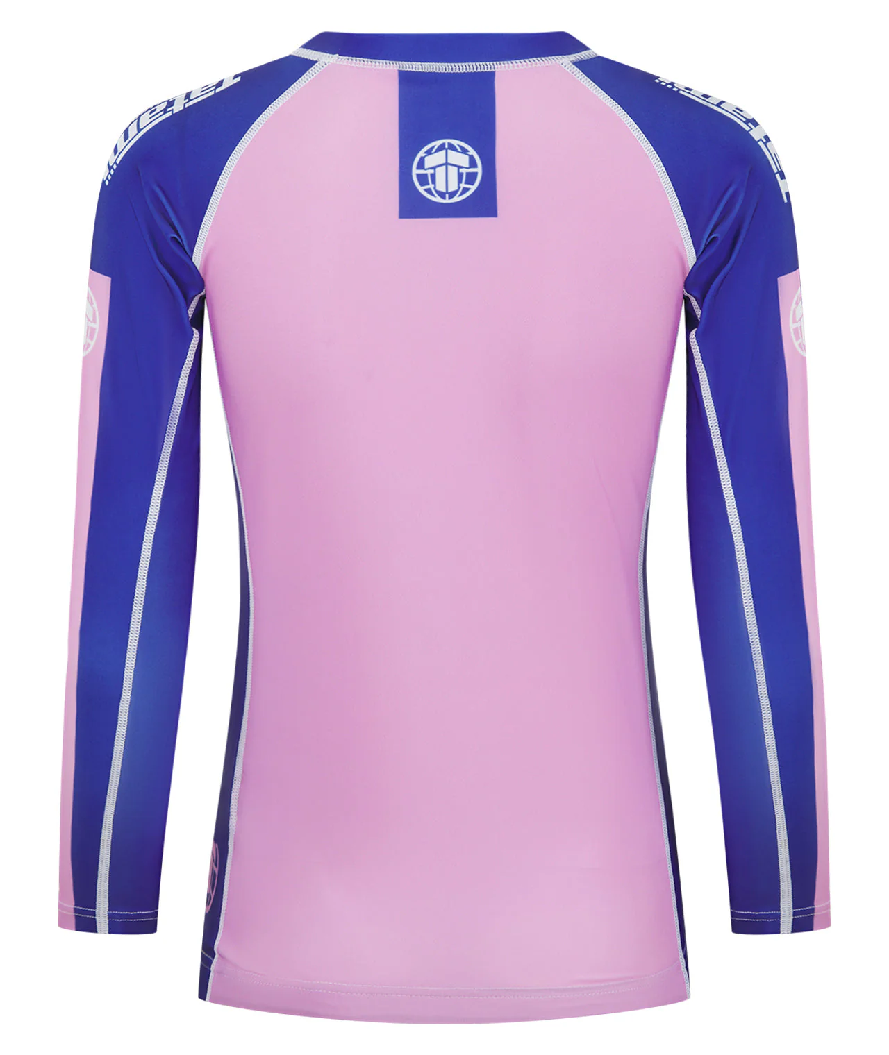 Ladies Contrast Long Sleeve Rash Guard - Pink & Navy - Image 4