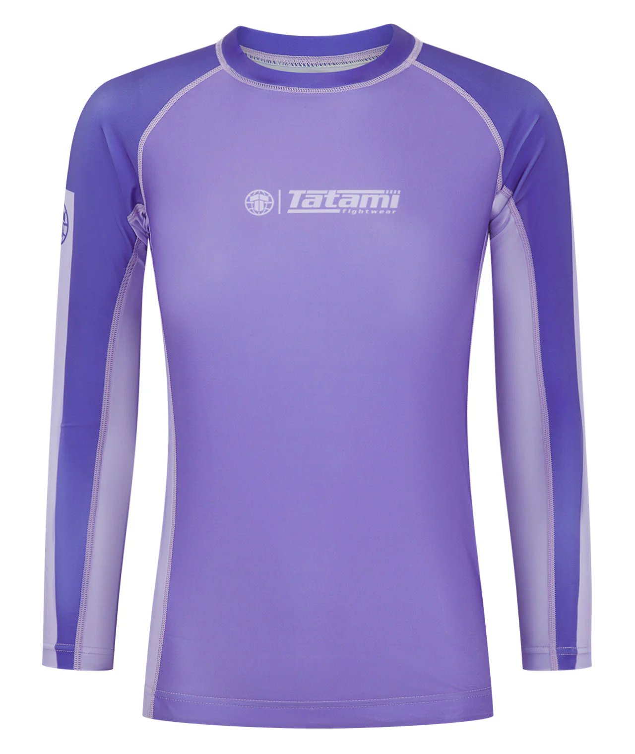 Ladies Contrast Long Sleeve Rash Guard - Purple