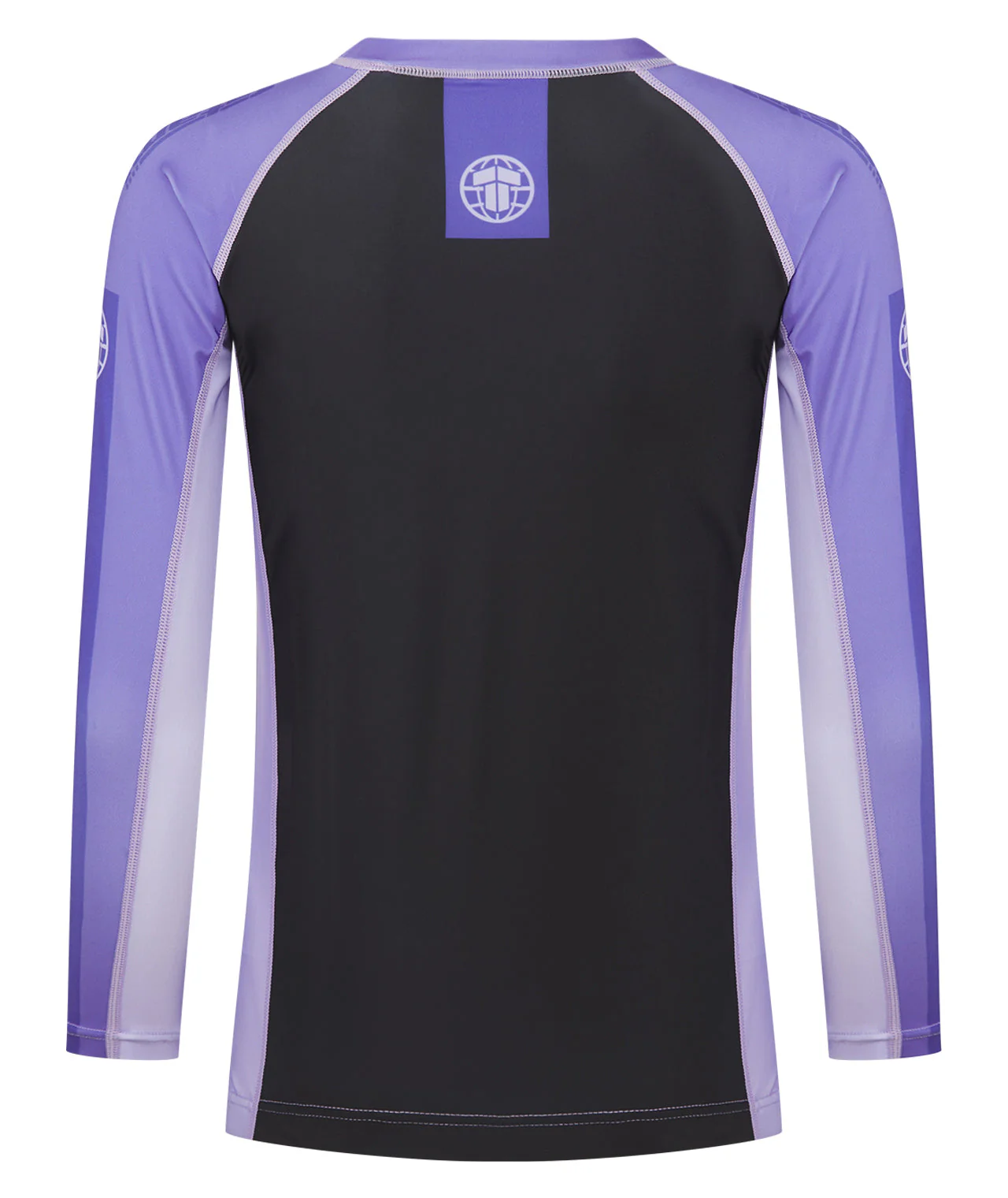 Ladies Contrast Long Sleeve Rash Guard - Purple & Black - Image 4