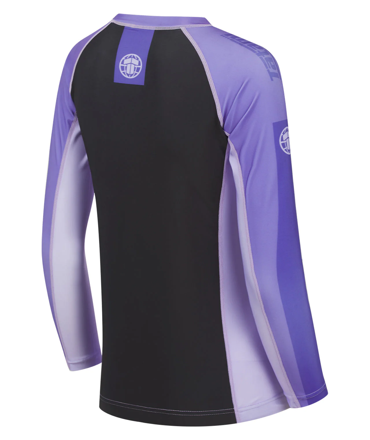 Ladies Contrast Long Sleeve Rash Guard - Purple & Black - Image 5