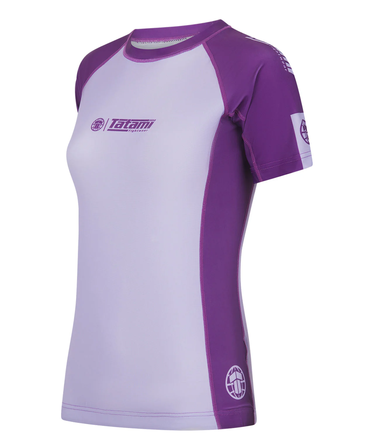 Ladies Contrast Short Sleeve Rash Guard - Berry - Image 3