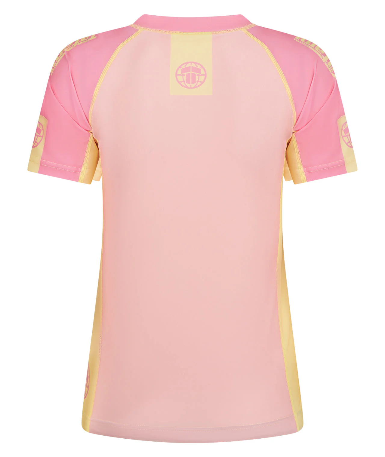 Ladies Contrast Short Sleeve Rash Guard - Candy - Image 4
