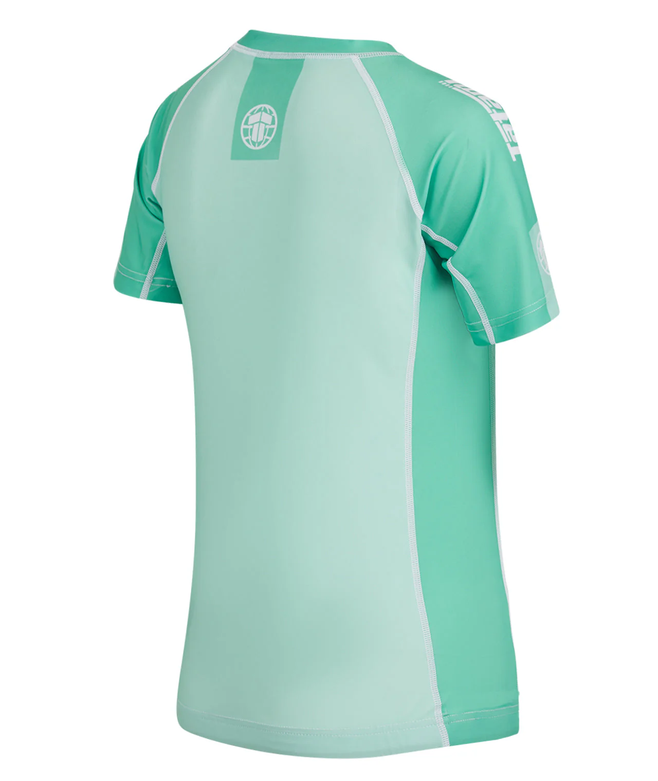 Ladies Contrast Short Sleeve Rash Guard - Mint & White - Image 5