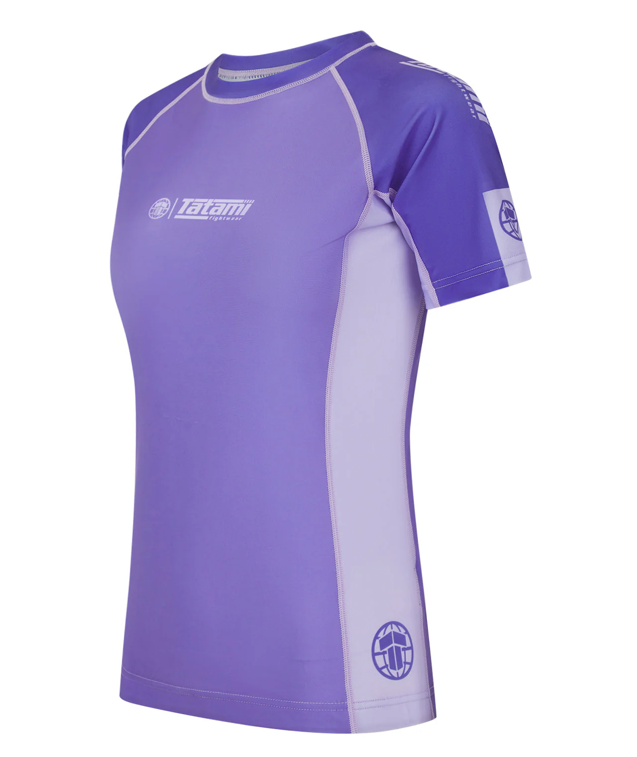 Ladies Contrast Short Sleeve Rash Guard - Purple - Image 3