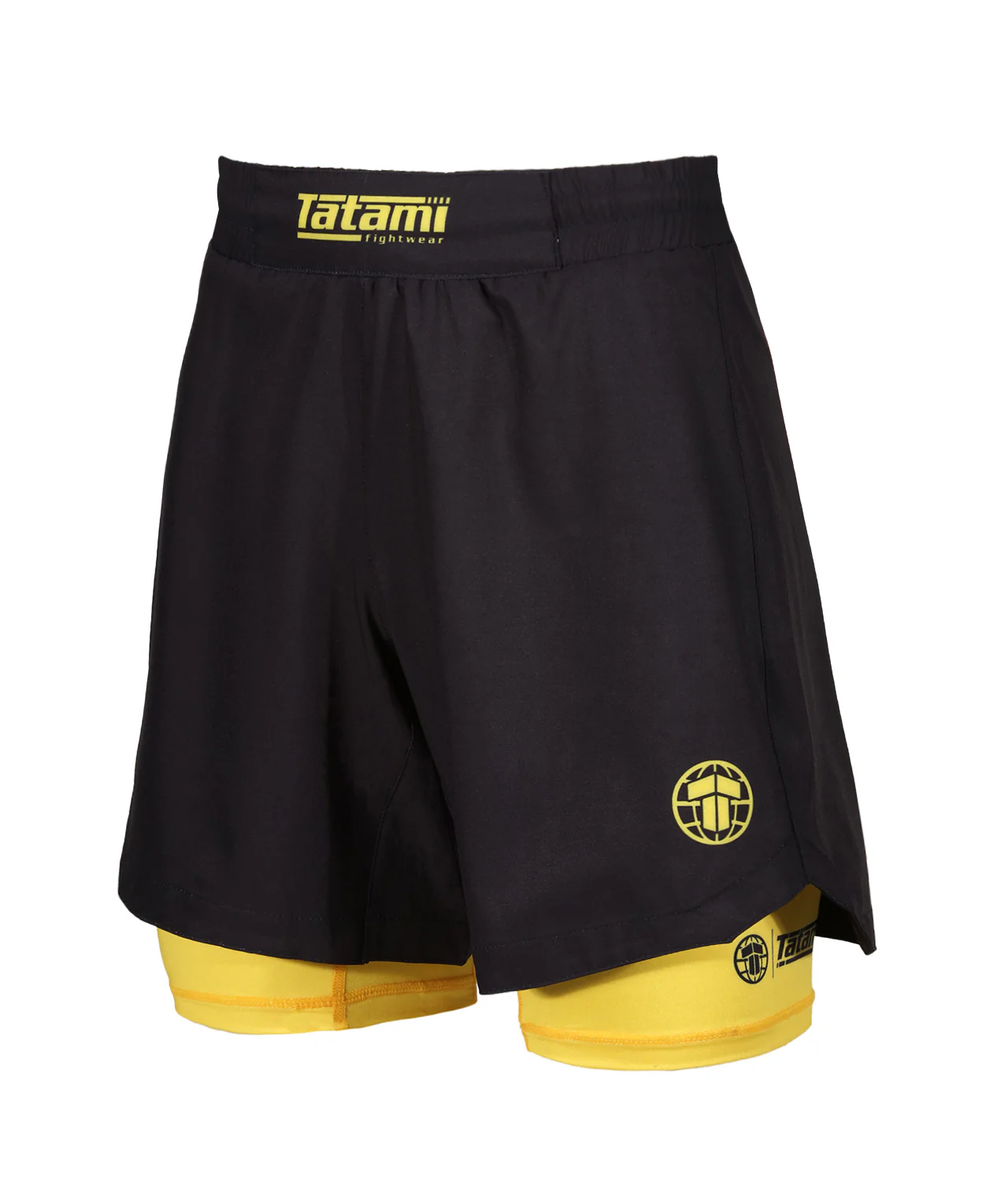 Ladies Dual Layer Grappling Shorts - Yellow - Image 5