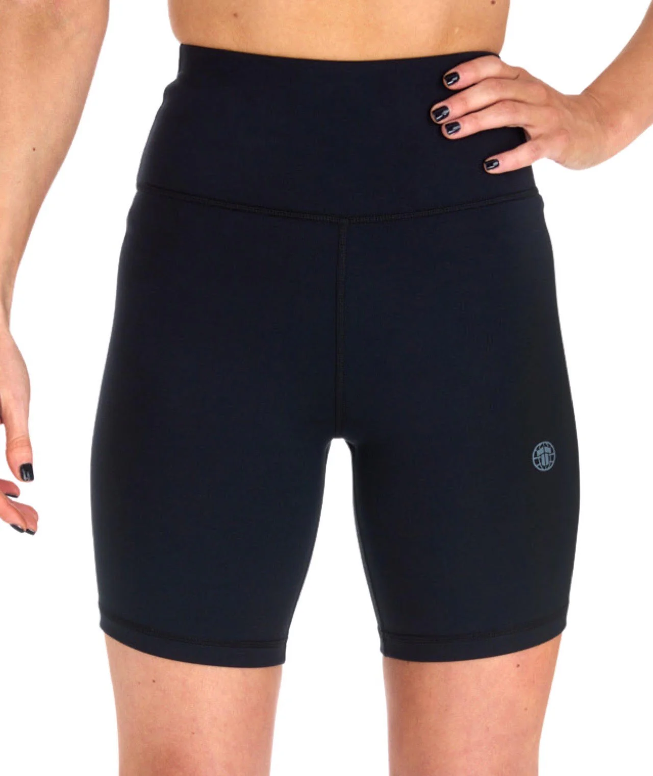 Ladies Fusion Longline Shorts - Black - Image 2