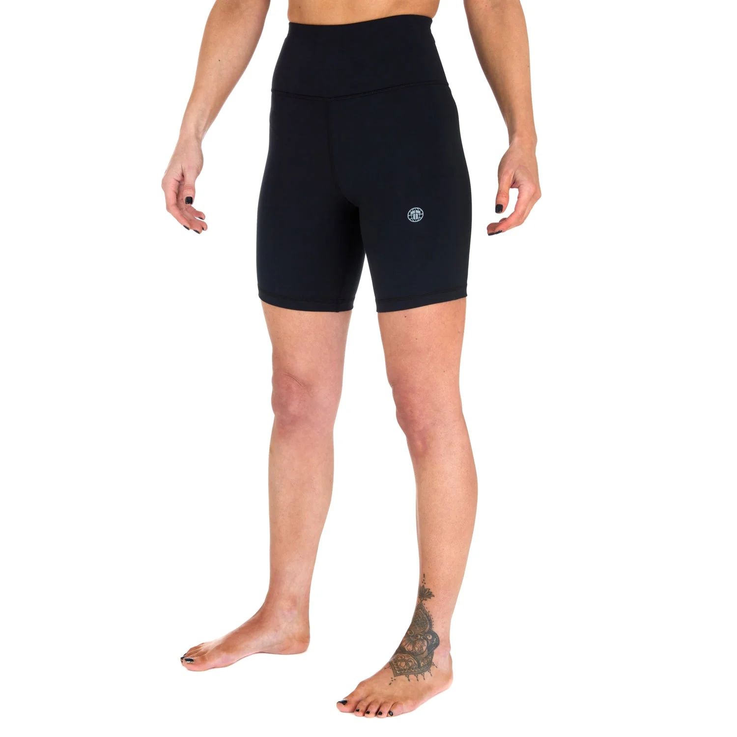 Ladies Fusion Longline Shorts - Black - Image 6