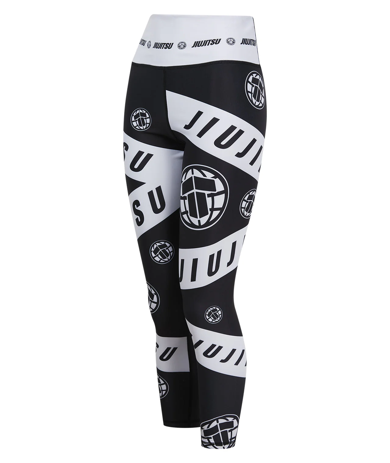 Ladies Helena Taped Leggings - Black & White - Image 2