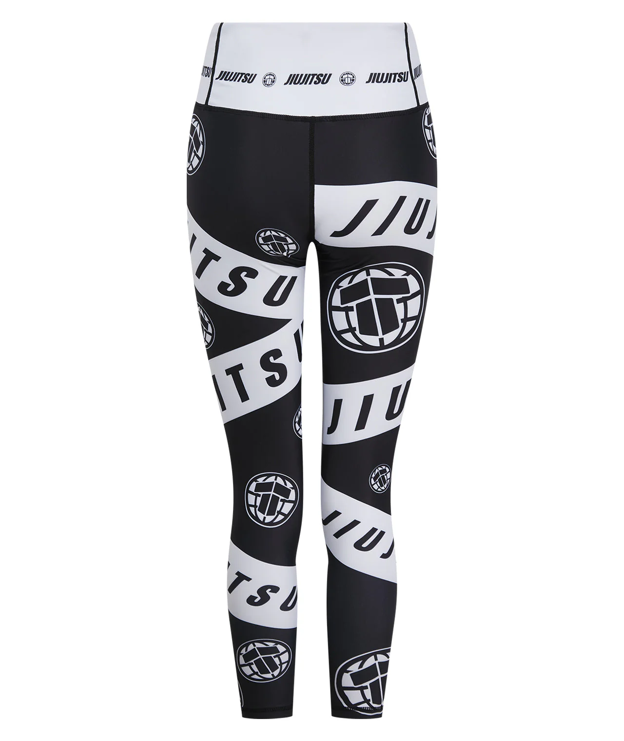 Ladies Helena Taped Leggings - Black & White - Image 3