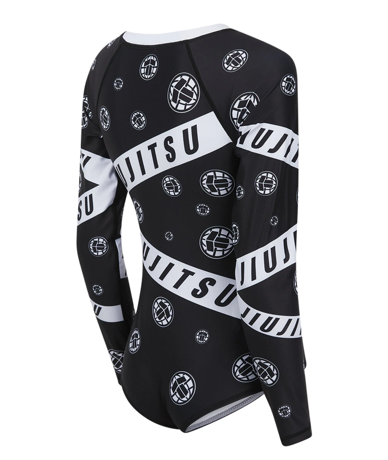 Ladies Helena Taped Leotard - Black & White - Image 4