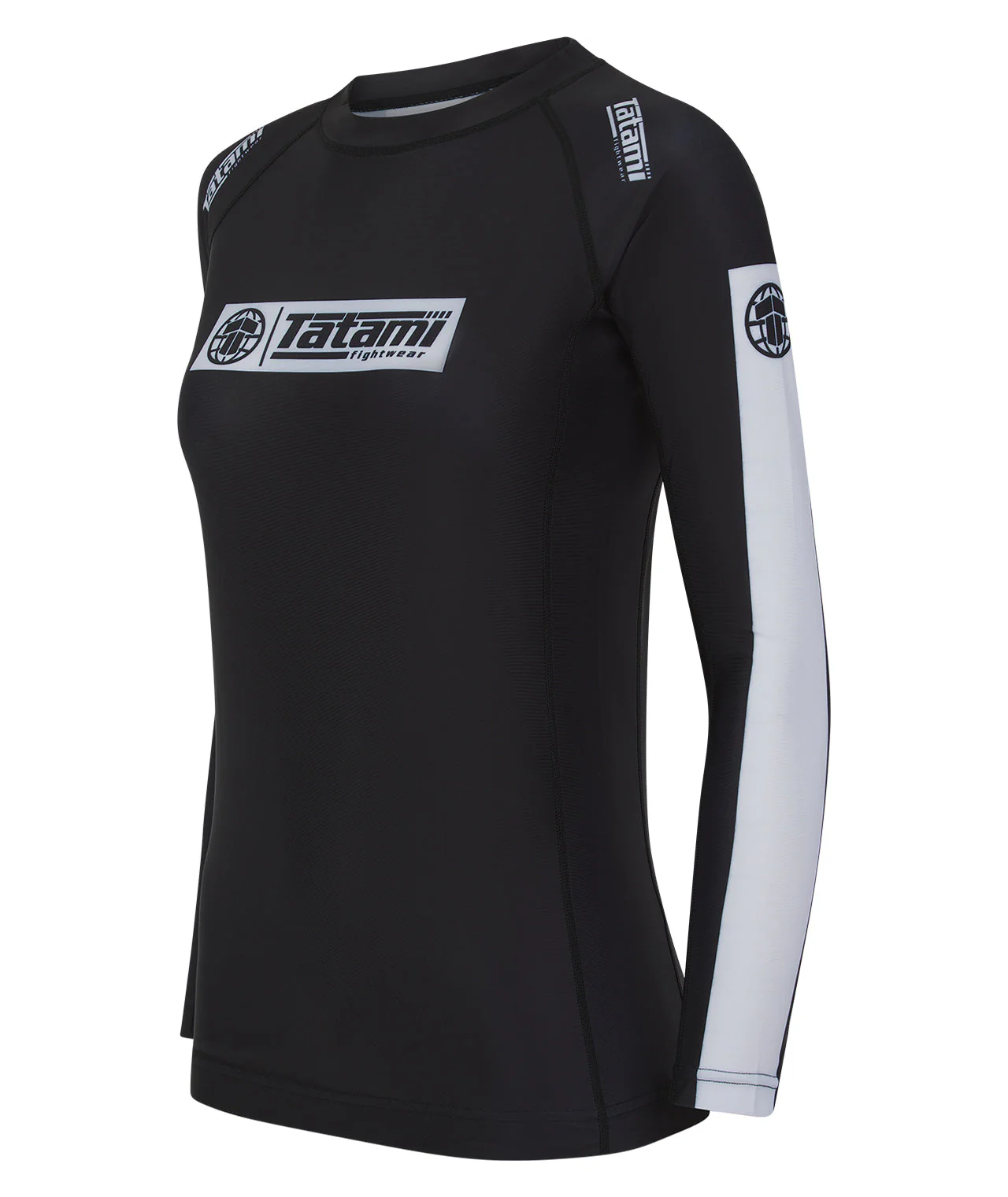 Ladies IBJJF Ranked Long Sleeve Rash Guard - Black - Image 2