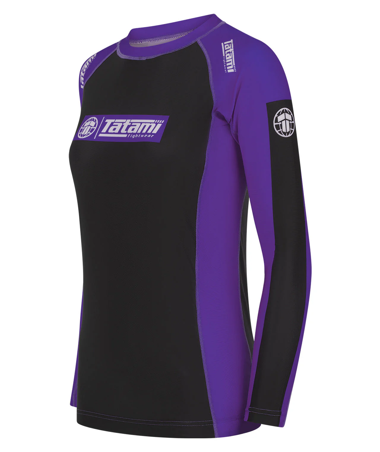 Ladies IBJJF Ranked Long Sleeve Rash Guard - Purple - Image 2