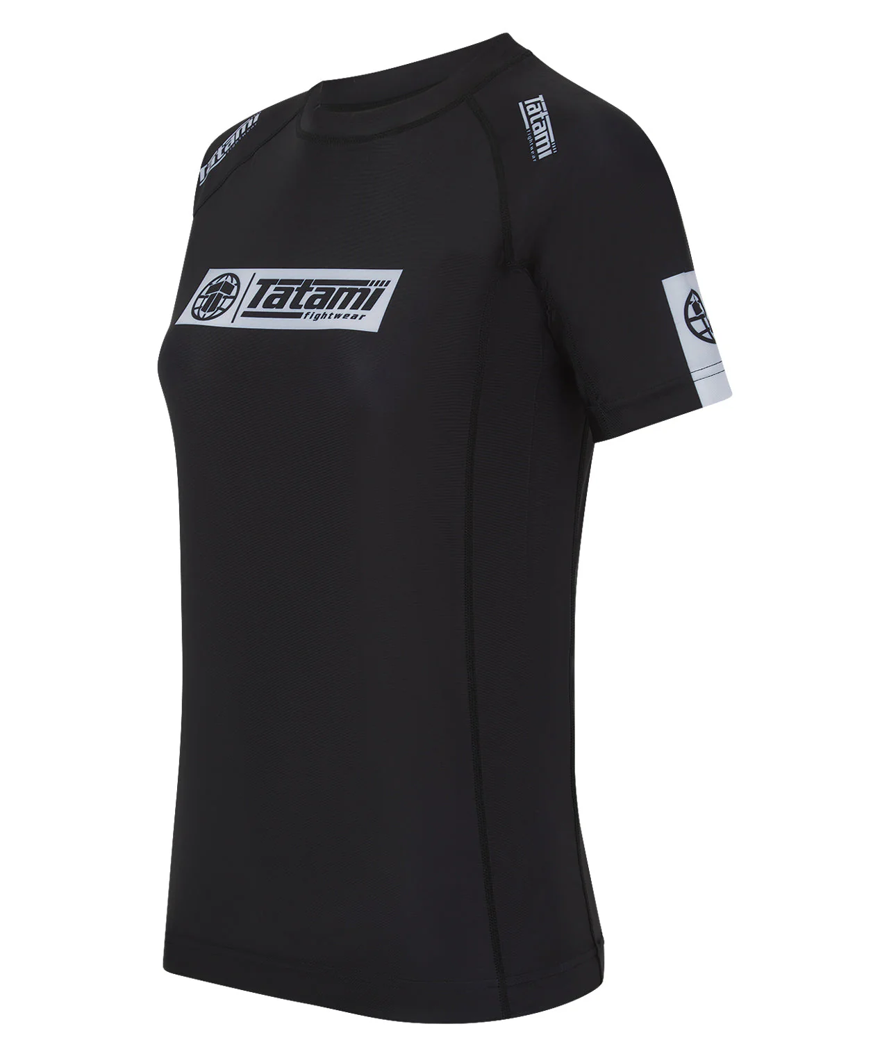 Ladies IBJJF Ranked Short Sleeve Rash Guard - Black - Image 2
