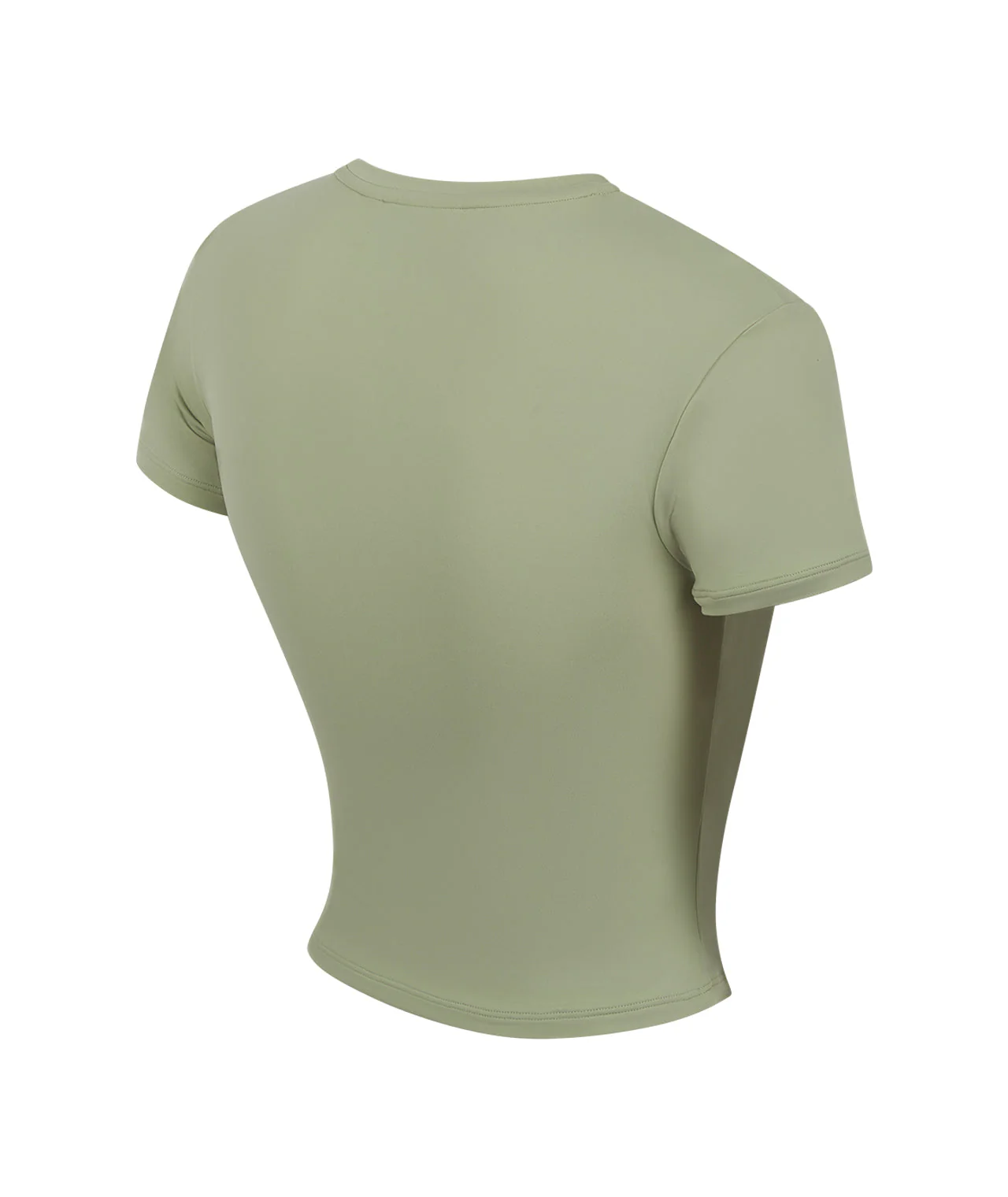 Ladies Luxe Cropped T-Shirt - Sage - Image 4
