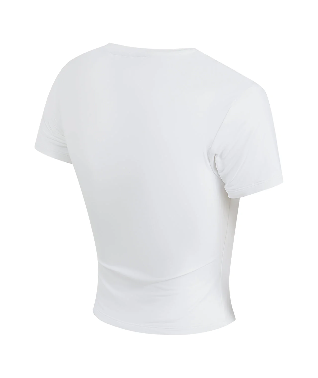Ladies Luxe Cropped T-Shirt - White - Image 4