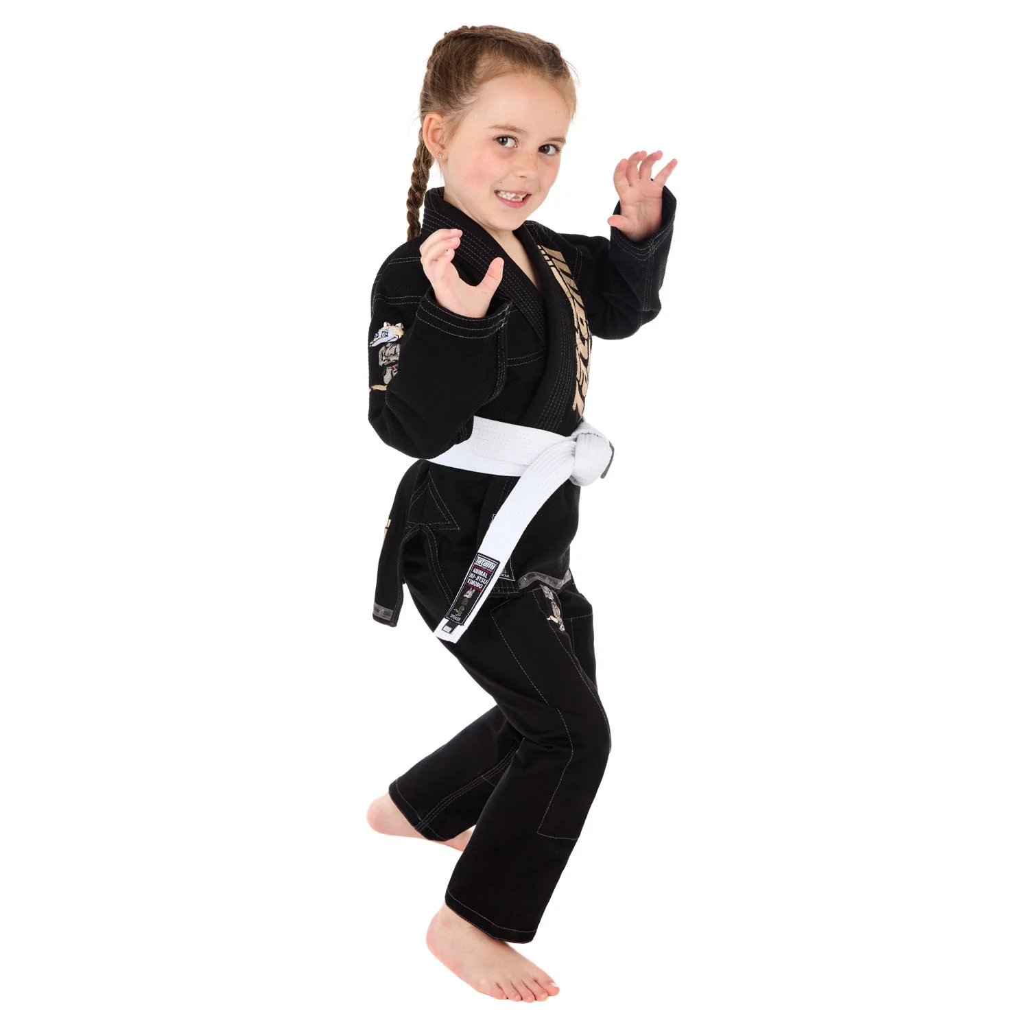 Meerkatsu Kids Animal Gi - Black - Image 5