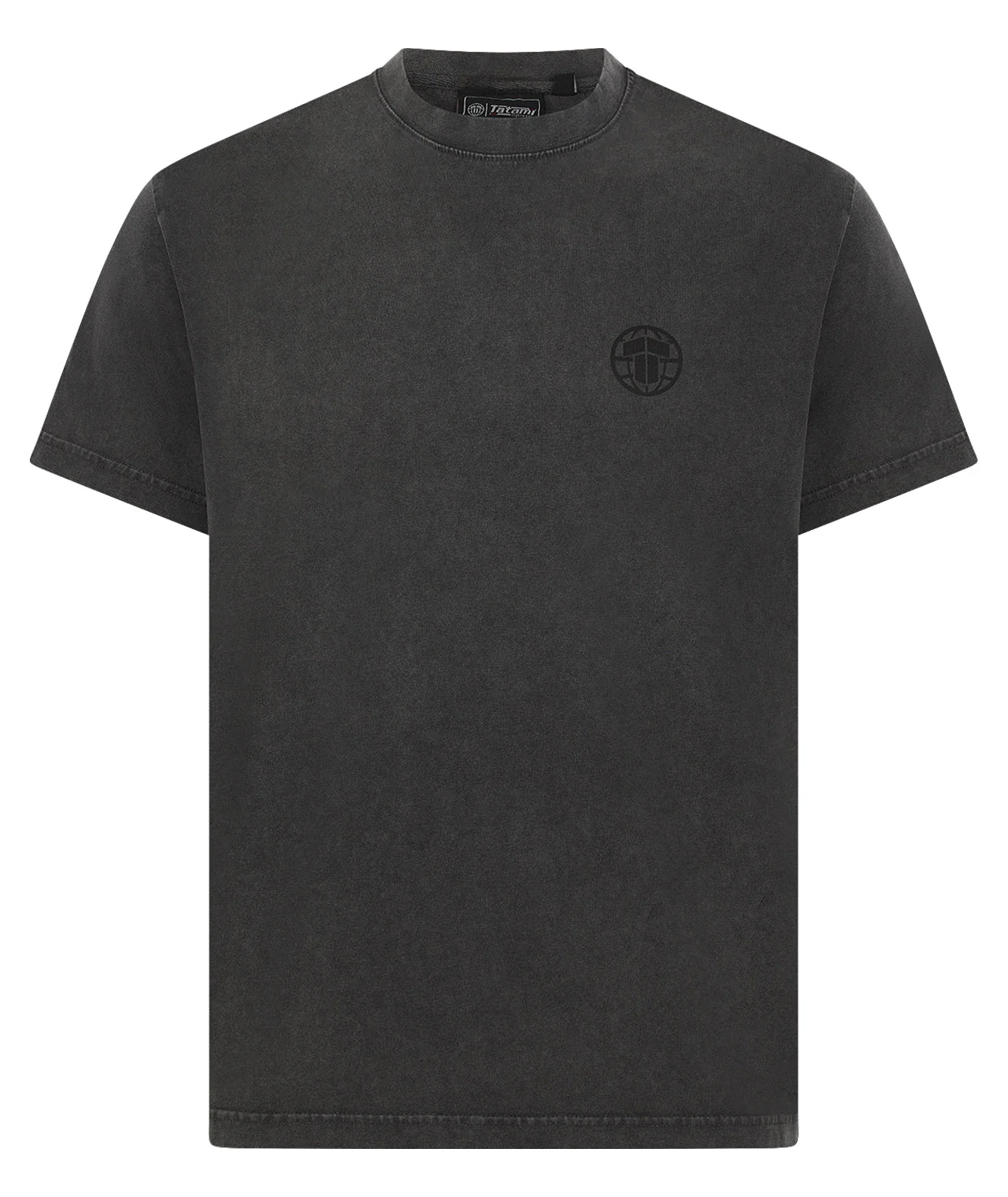 Tatami Globe Stonewashed T-Shirt - Black On Grey